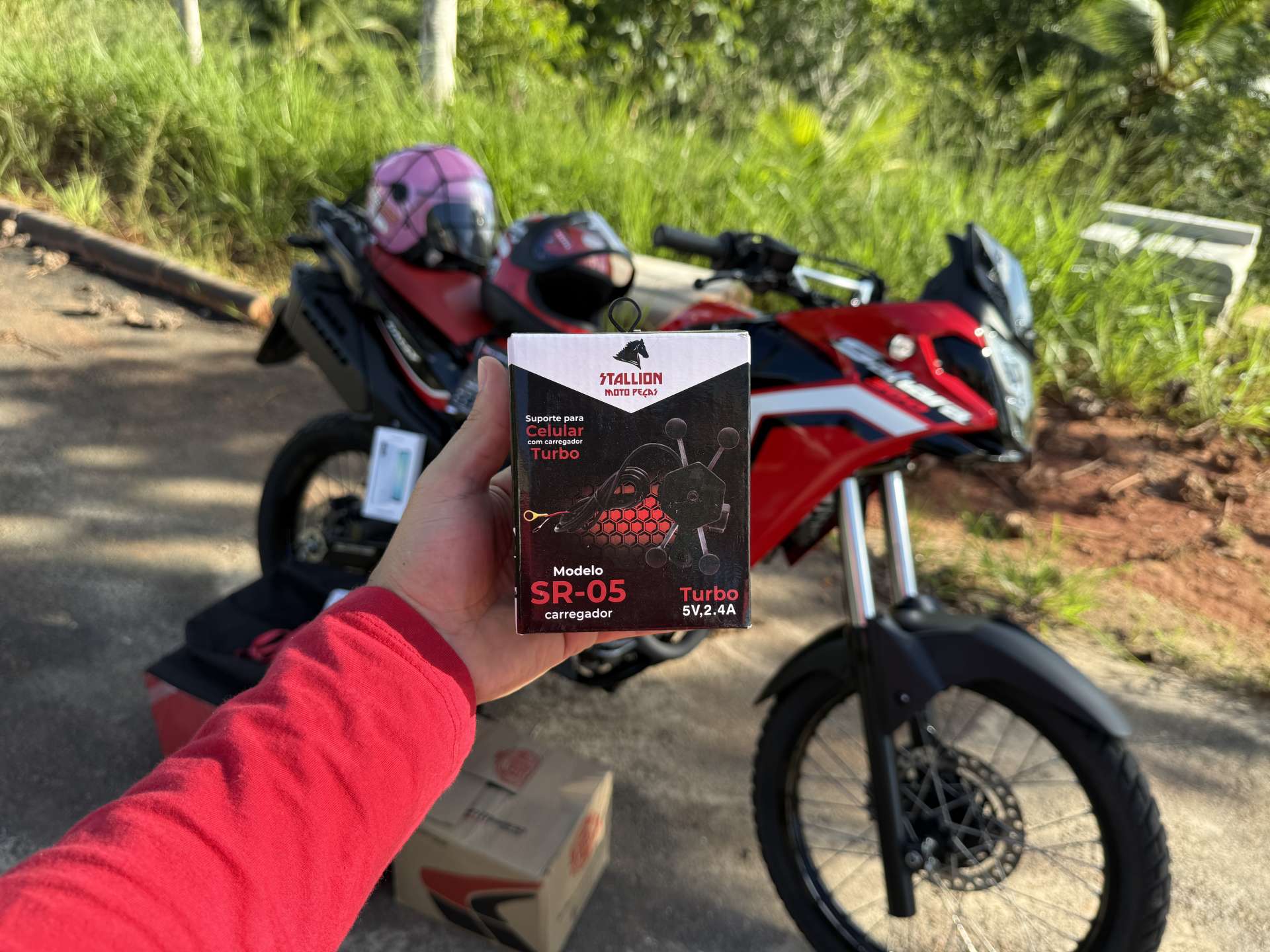KIT UBER MOTO ou 30 MIL - SAHARA, CNH, CELULAR, 2 CAPACETES, CAPA DE CHUVA, BAG, SUPORTE P/ CELULAR