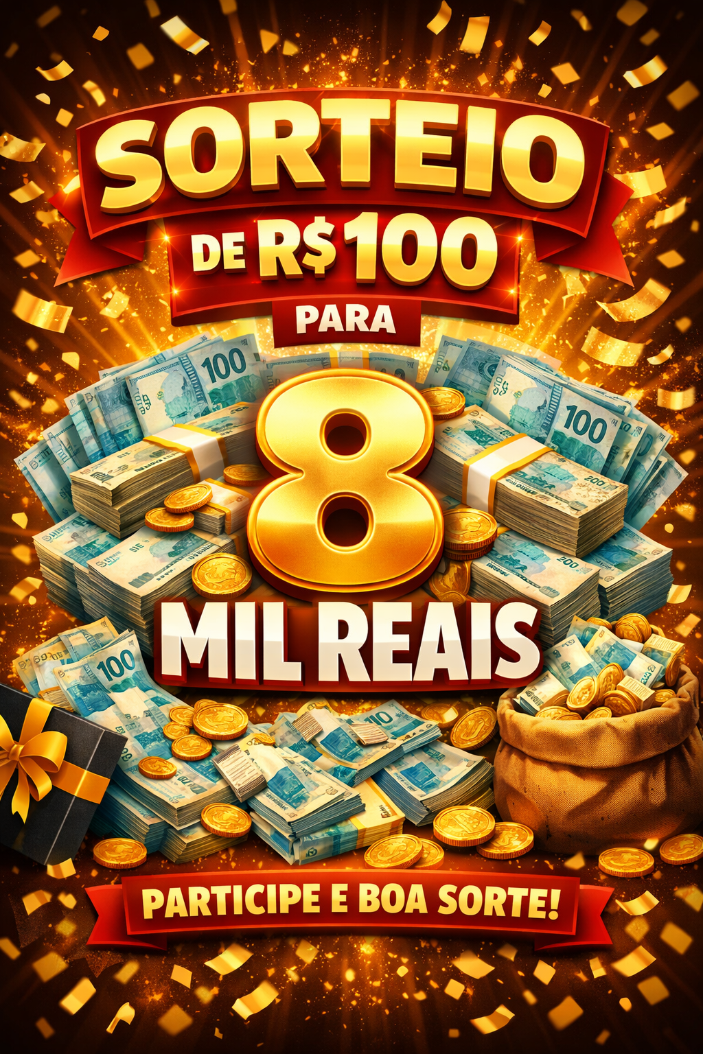 DEZENA : 100,00 PARA 8.000,00 MIL SORTEIO 01 DE ABRIL