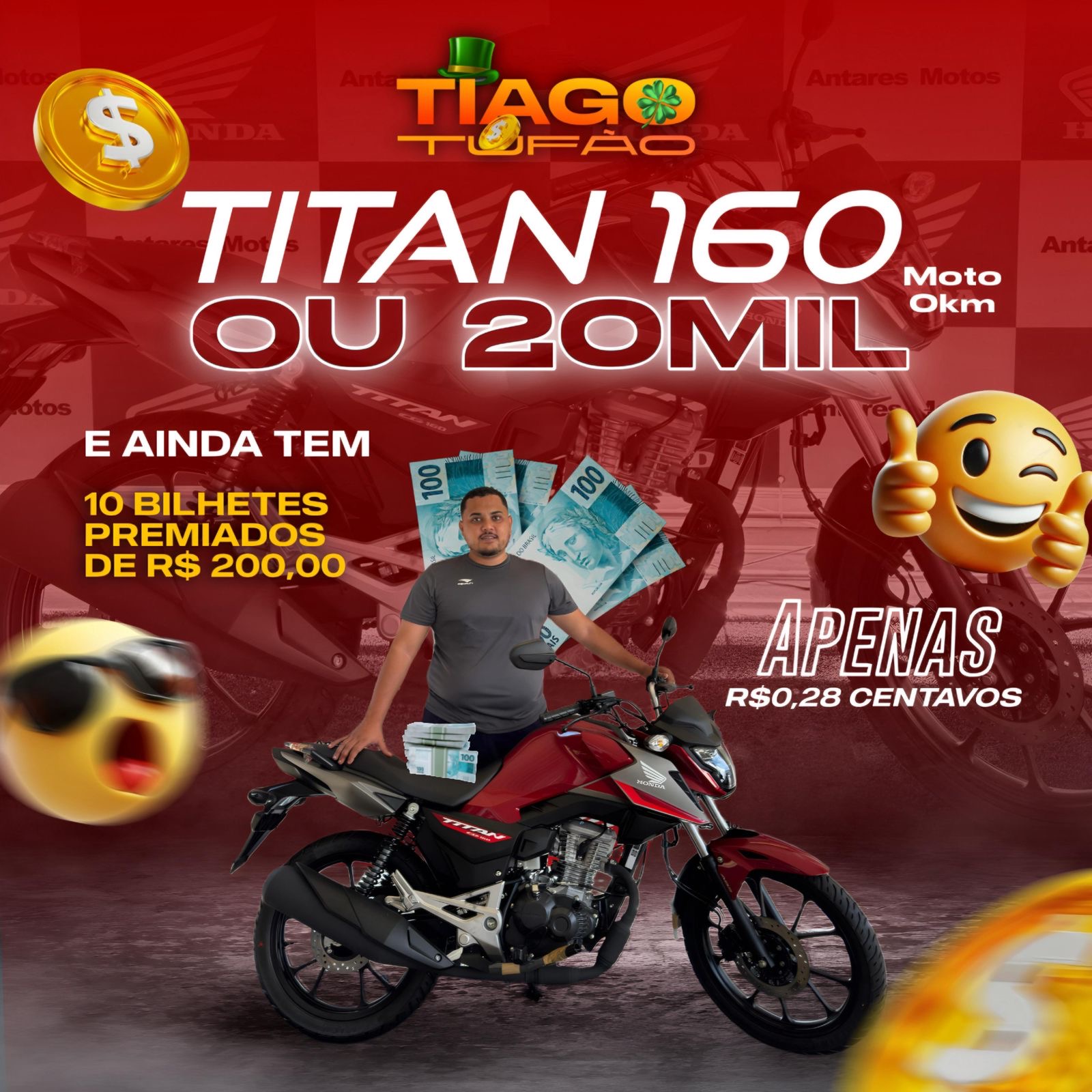 TITAN 160 26/26 0km OU R$20.000 REAIS 