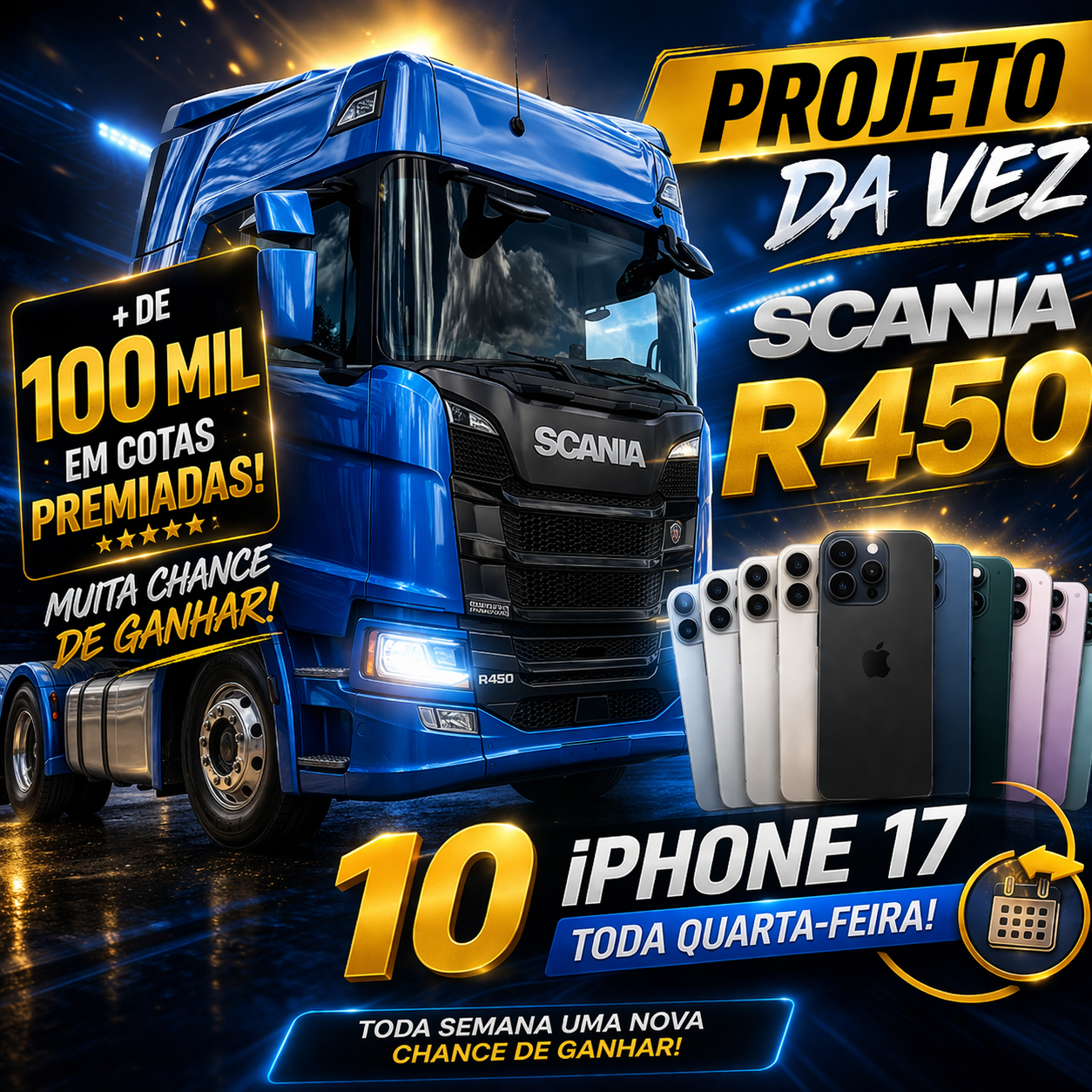 SCANIA R450 + 10 IPHONES 17